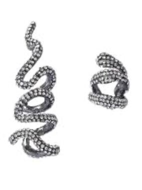 NWT Zara Rhinestone Snake Ear Cuff Earrings